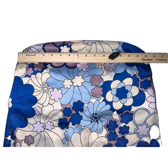 Zara Strapless Floral Dress - Blue and Purple - Picture 5 of 14